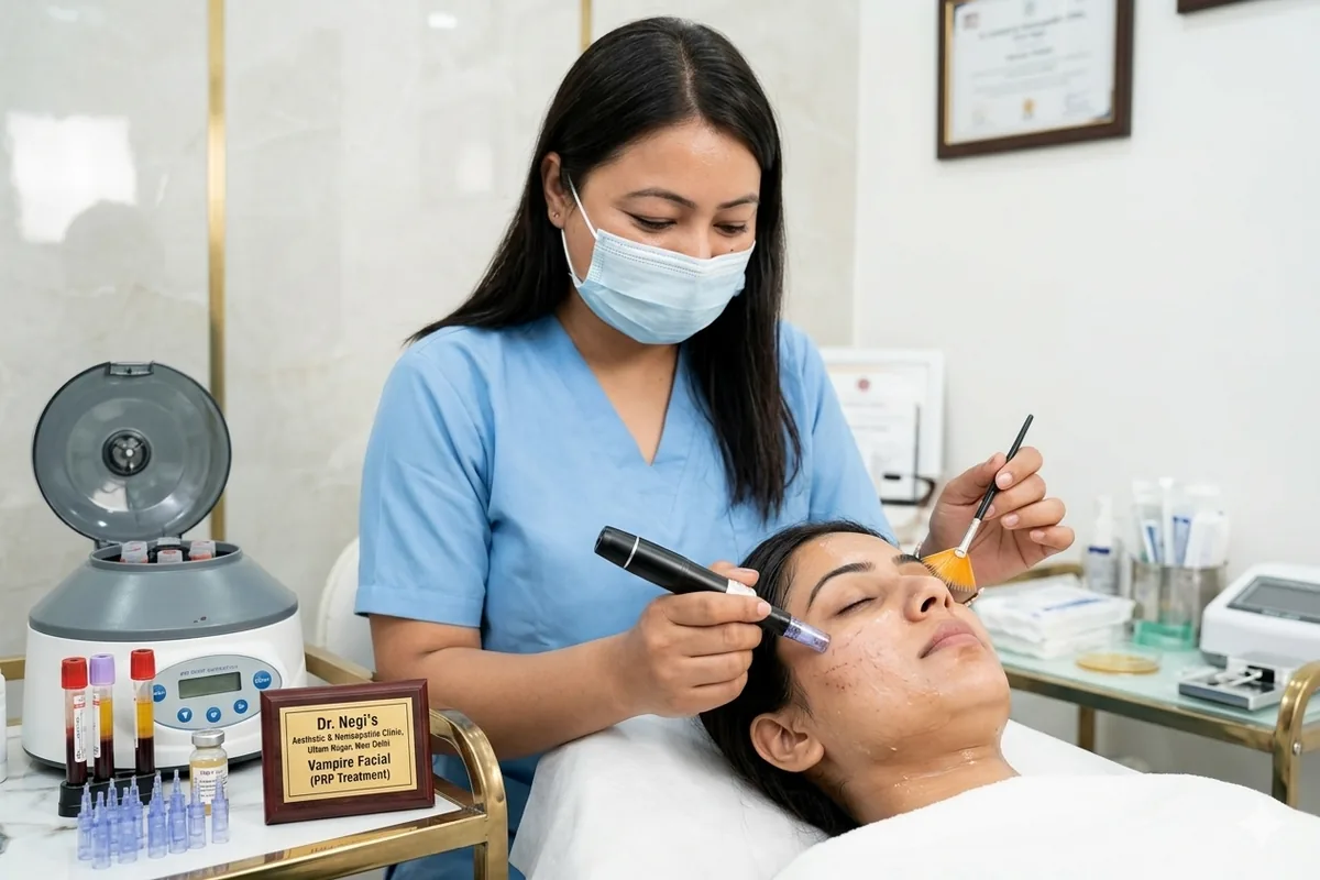 Vampire Facial — Dr. Negi's Clinic, Uttam Nagar Delhi