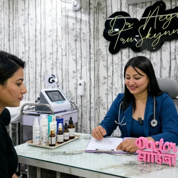 Modern consultation room at Dr. Negi Clinic in Uttam Nagar, New Delhi