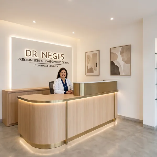Welcoming reception area at Dr. Negi Clinic